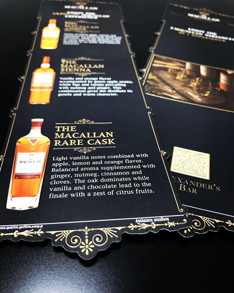 The Macallan Premium Book Mark with goldstamping details