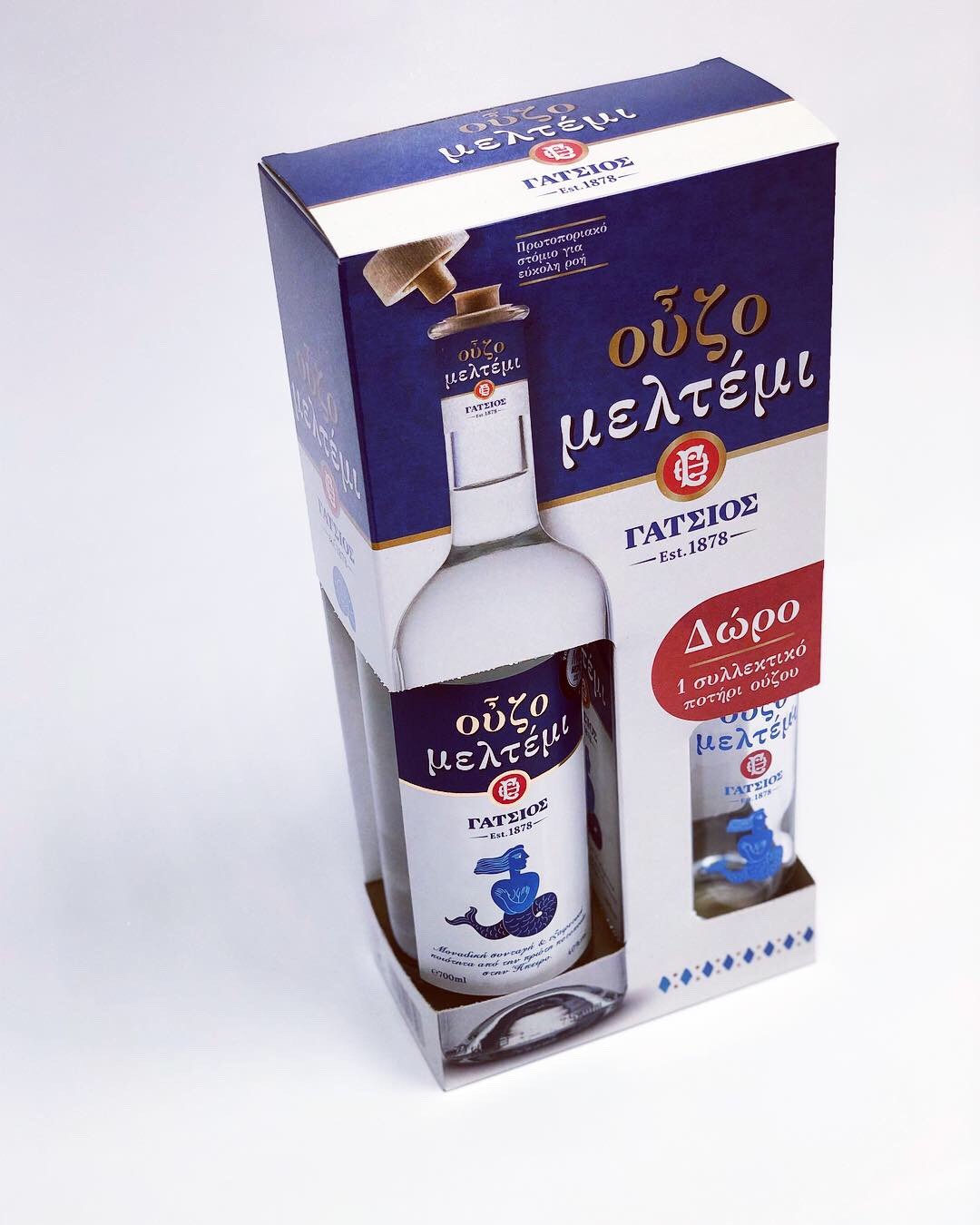 Gatsios Distillery Ouzo Meltemi Gift Pack (different angle)